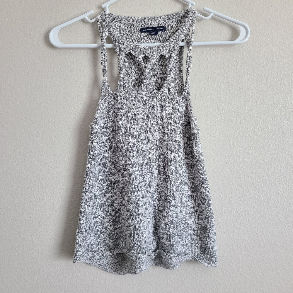 Womens sweater cut out tank top, XXS
